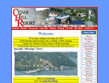 Tablet Screenshot of cedarhillresort.com